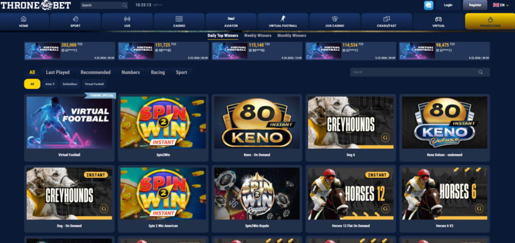 Throne Bet casino game